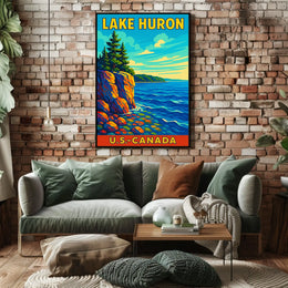 Lake Huron Travel Poster