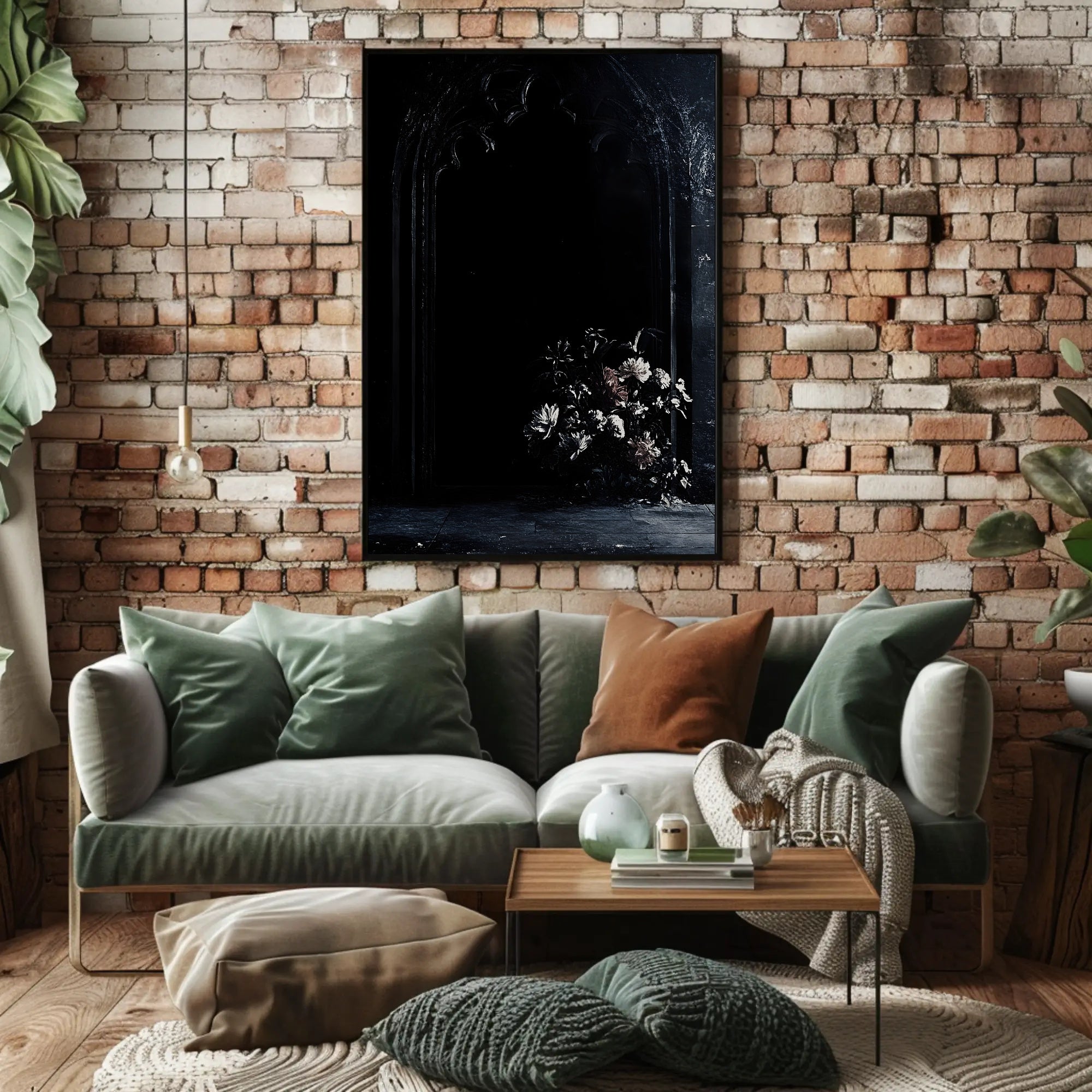 Mysterious Gothic Floral Archway Art Poster - Abstract or Artistic Poster PosterGoat