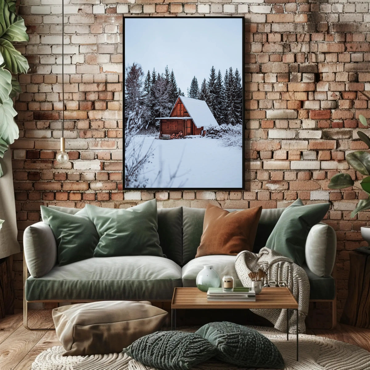 Winter Cabin Retreat Poster