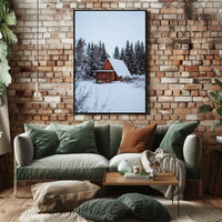 Winter Cabin Retreat Poster