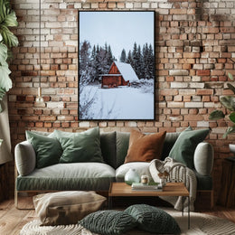 Winter Cabin Retreat Poster