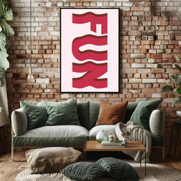 Playful Bacon-Like Typography in Abstract or Artistic Poster PosterGoat