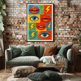 Pop Art Expressionism Poster with Retro Flair