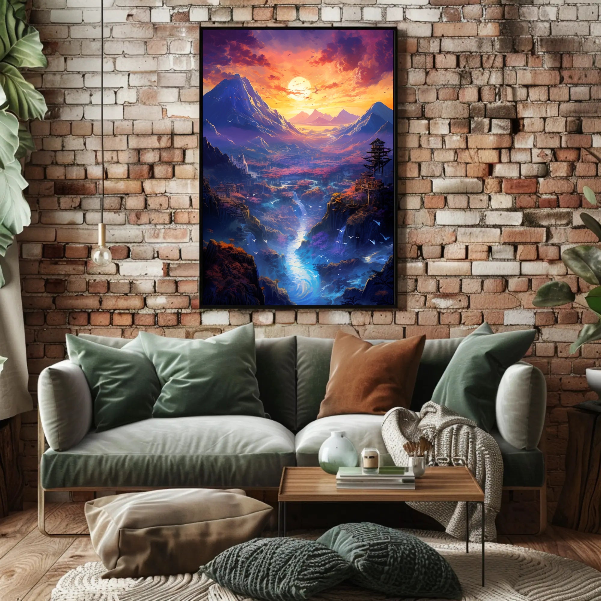 Enchanted Valley At Sunset Poster