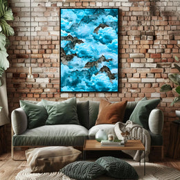 Majestic Mountain Clouds William Morris Art Poster