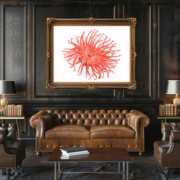 Vibrant Sea Anemone Modern Art Poster Print