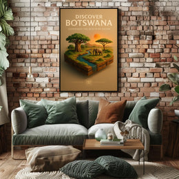 Discover Botswana Poster