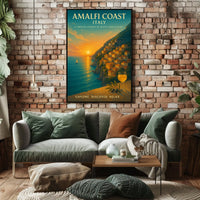 Amalfi Coast Sunset Beauty Culture Poster