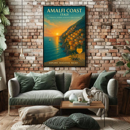 Amalfi Coast Sunset Beauty Culture Poster