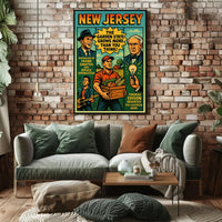 New Jersey Heritage Vintage Americana Cultural or Heritage Poster PosterGoat