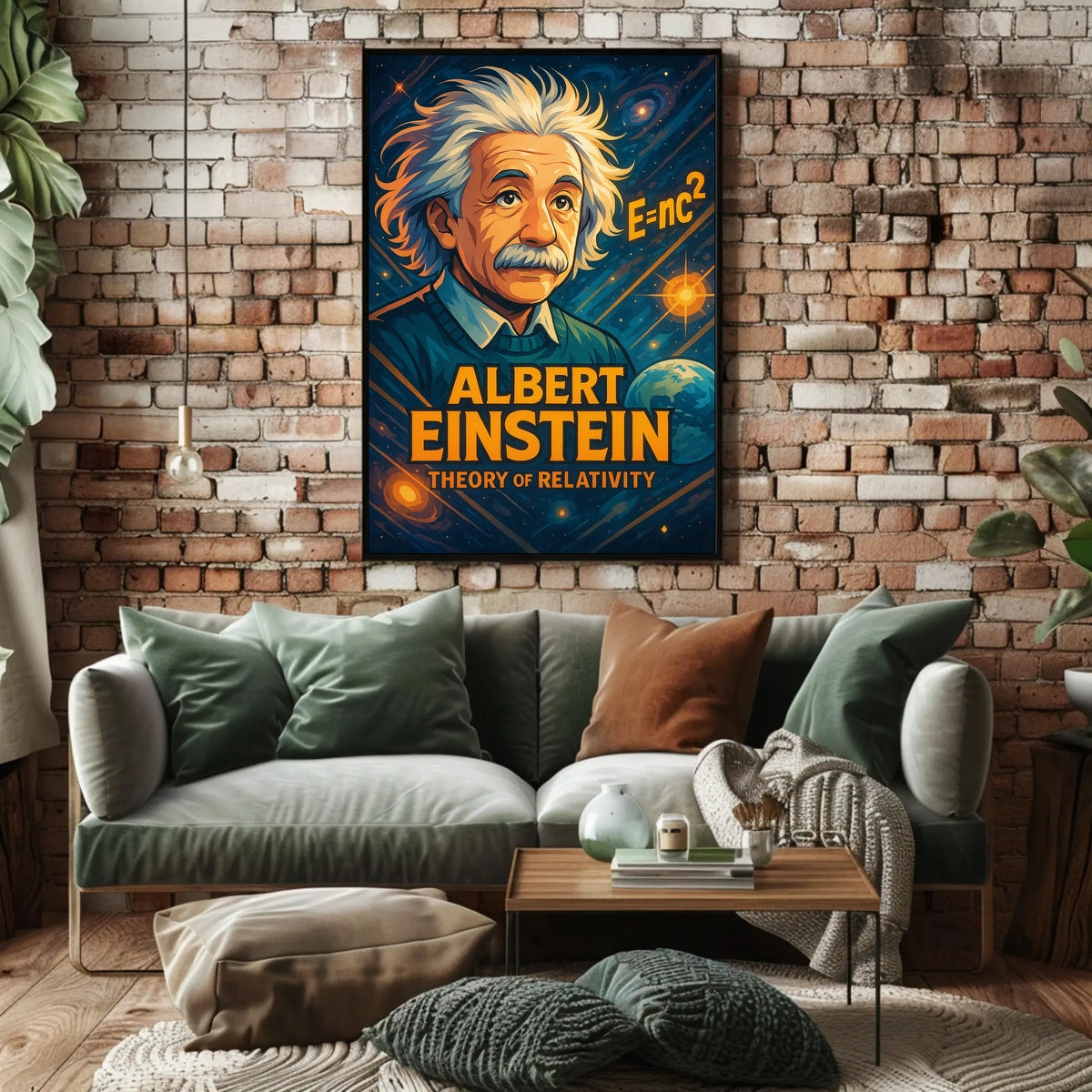 Albert Einstein Relativity Theory Vintage Scientific Art Educational Decor Poster