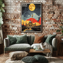 Berlin Nightscape Poster