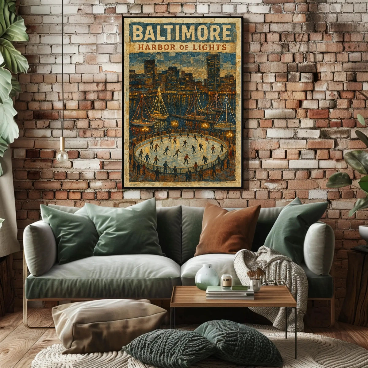 Baltimore Harbor Of Lights Poster