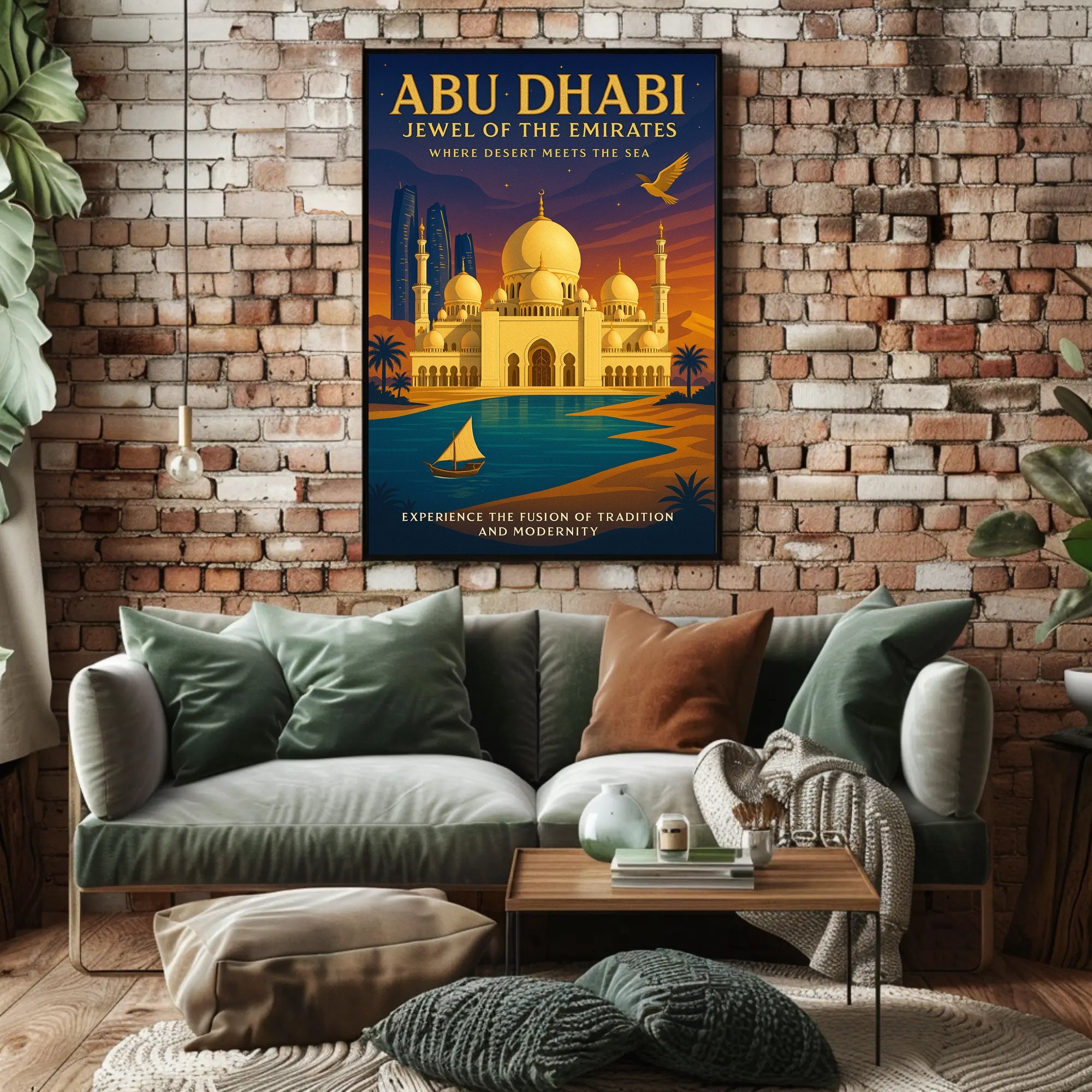 Abu Dhabi Cultural Heritage Travel Poster