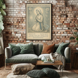 Saint Bernadette Prayer Vintage Cultural or Heritage Poster