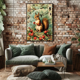 Festive Woodland Squirrel Poster