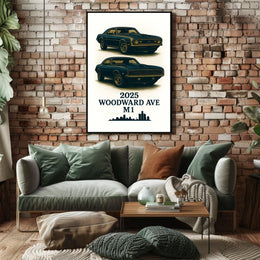 Classic Cars on Woodward Ave Poster