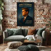 Patriotic Tribute Poster: Leadership and Inspiration Art