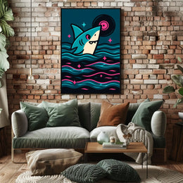 Vinyl Shark Adventure Poster