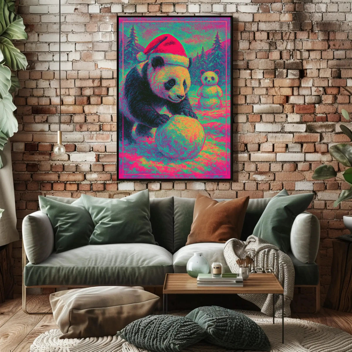 Festive Panda Wonderland Poster