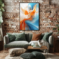 Fluid Motion Abstract Art Vibrant Design Poster