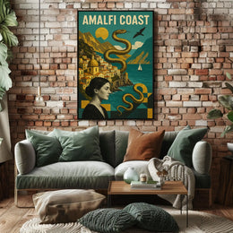 Amalfi Coast Enchanting Escape Poster 18x24 Wall Art