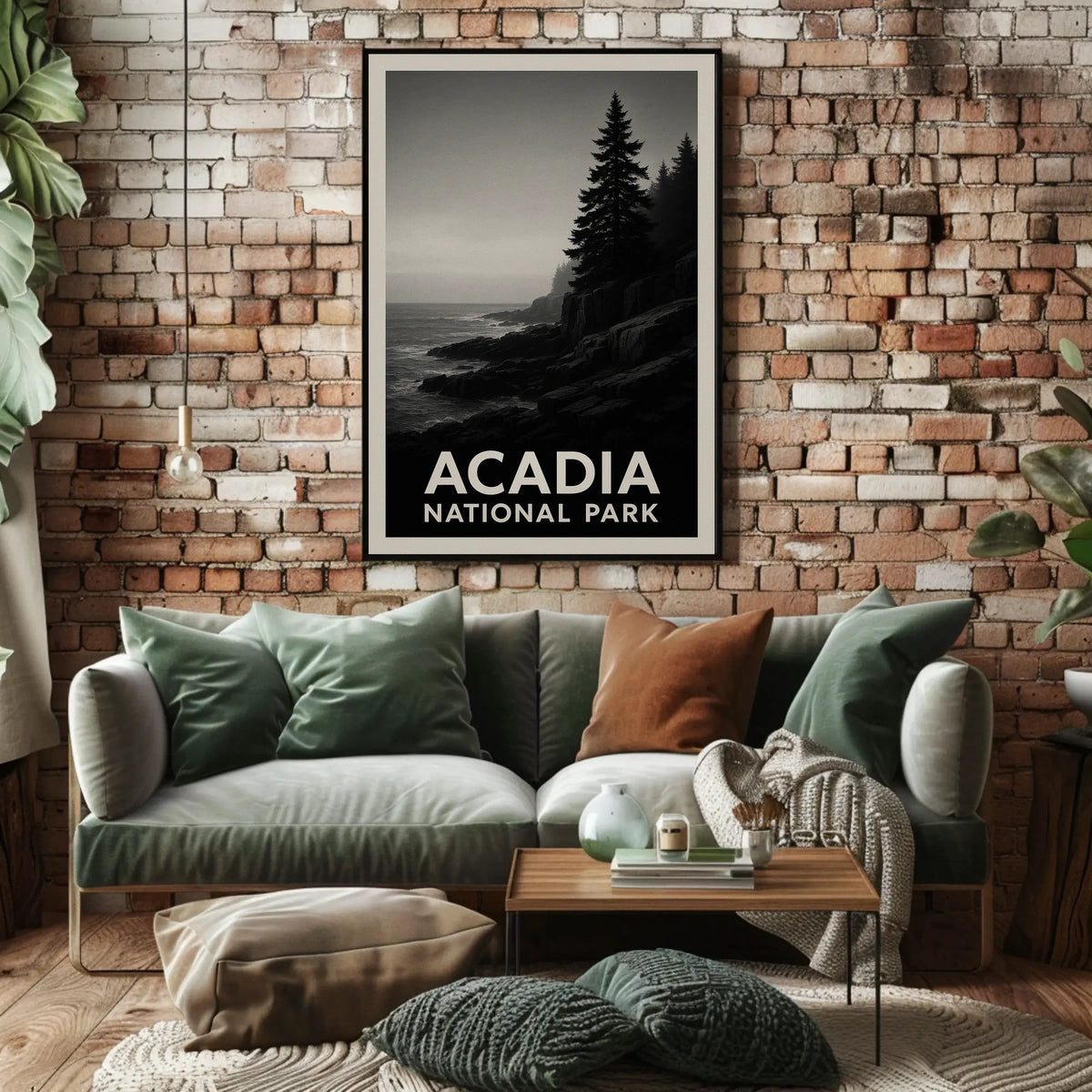 Acadia Coastal Vintage Travel Decor Lovers Poster