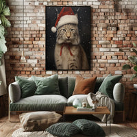 Festive Lynx In Winter Wonderland Poster