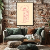 Perfect Match: Love Romance Minimalist Design Artistic Poster PosterGoat