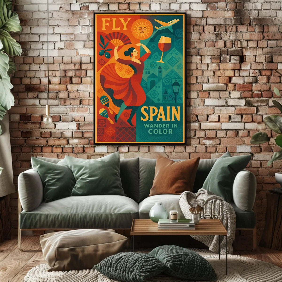 Fly to Spain Wander in Color Poster
