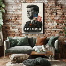John F. Kennedy 35th President of the United States Reflections Poster