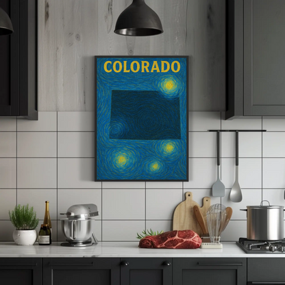 Colorado Starry Night Poster