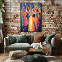 Vibrant City Stroll Poster