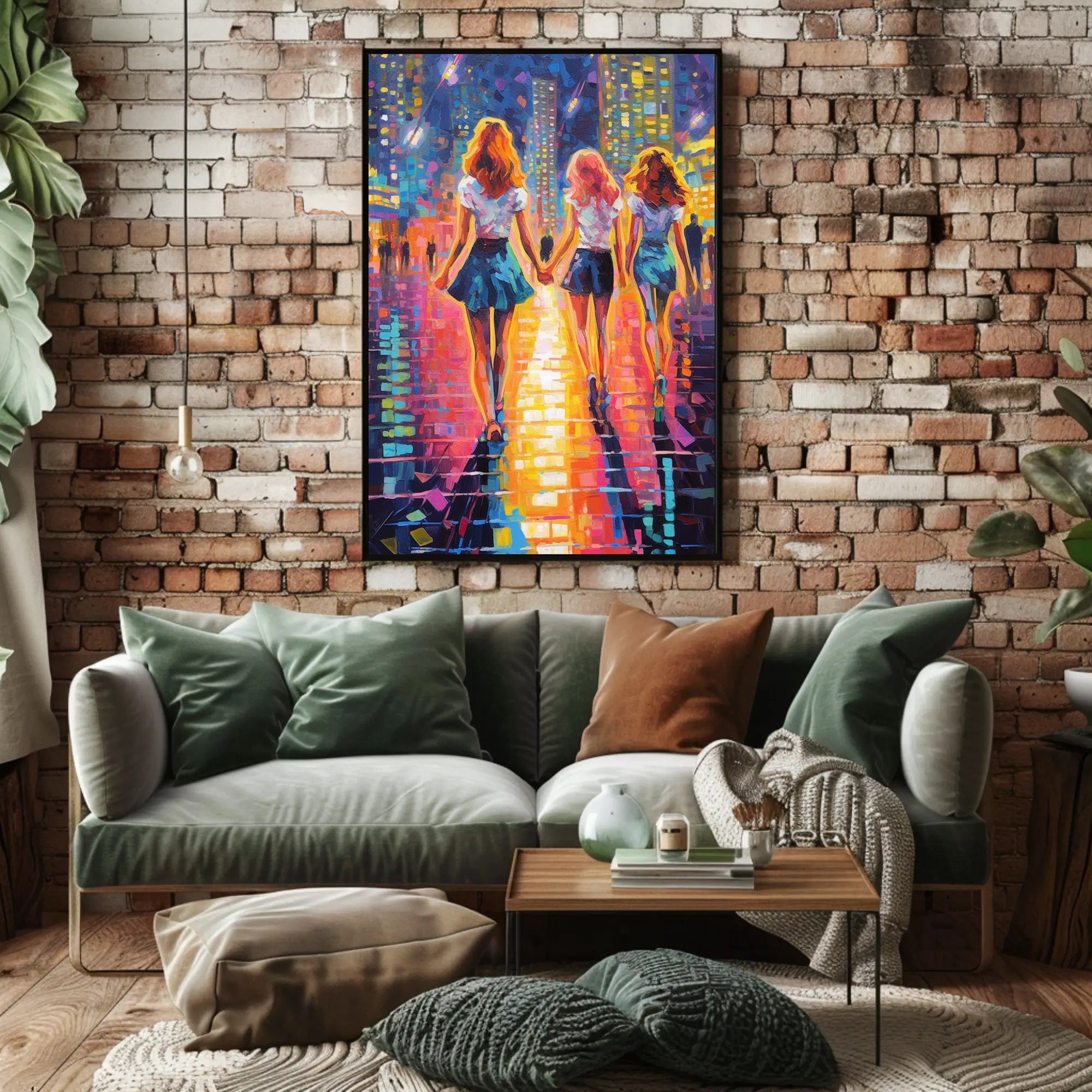 Vibrant City Stroll Poster