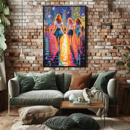 Vibrant City Stroll Poster