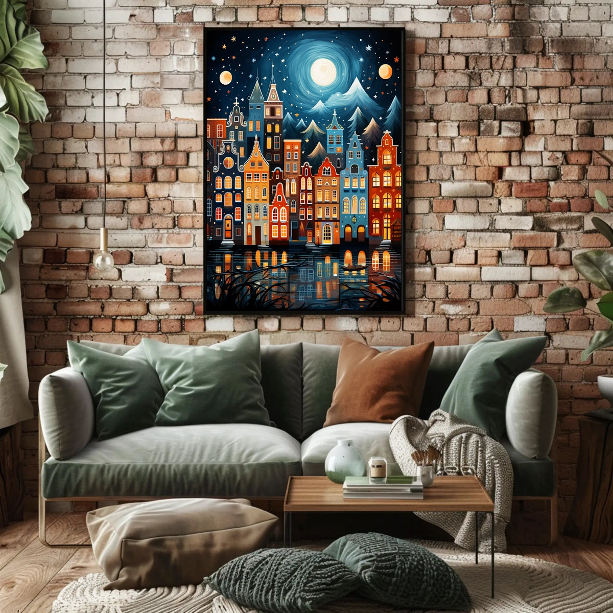 Picturesque Cityscape in European Architectural Style Travel Poster