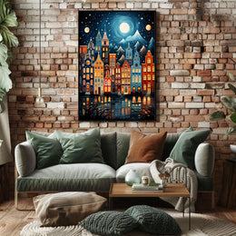 Picturesque Cityscape in European Architectural Style Travel Poster