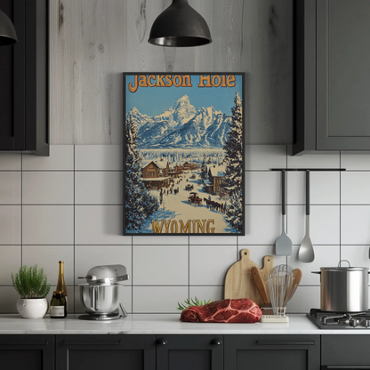 Jackson Hole Wyoming Vintage Poster - Wild West