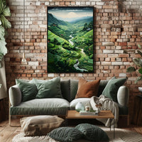 Serene Terraced Landscape Poster