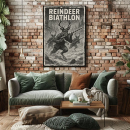 Reindeer Biathlon Poster