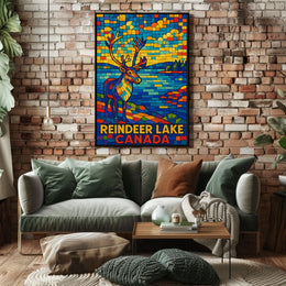 Reindeer Lake Canada Poster