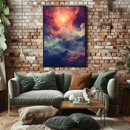 Celestial Mountainscape Poster