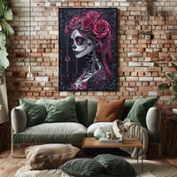 Día de los Muertos Skeleton Art Cultural Poster