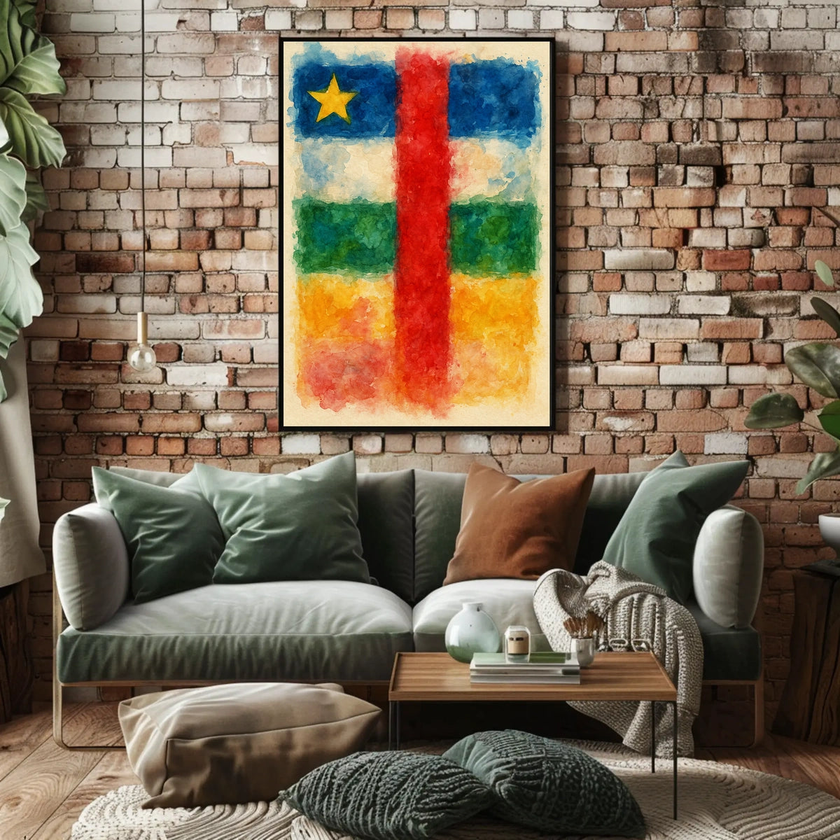 Watercolor Flag Art Wanderlust Poster
