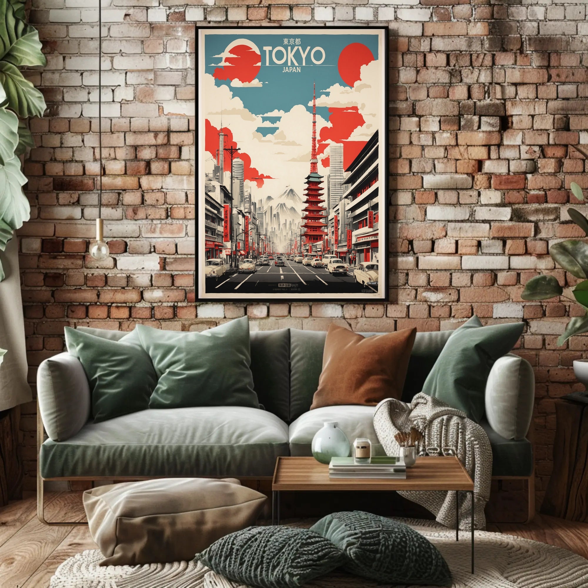 Tokyo Skyline Nostalgia Travel Poster