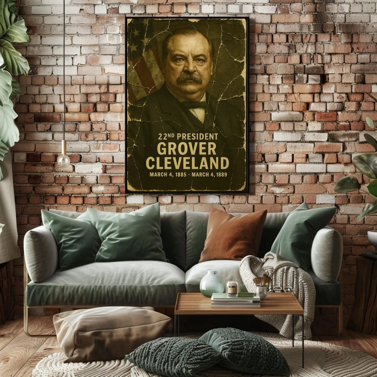 Grover Cleveland 22nd President of the United States Damaged Photograph Poster