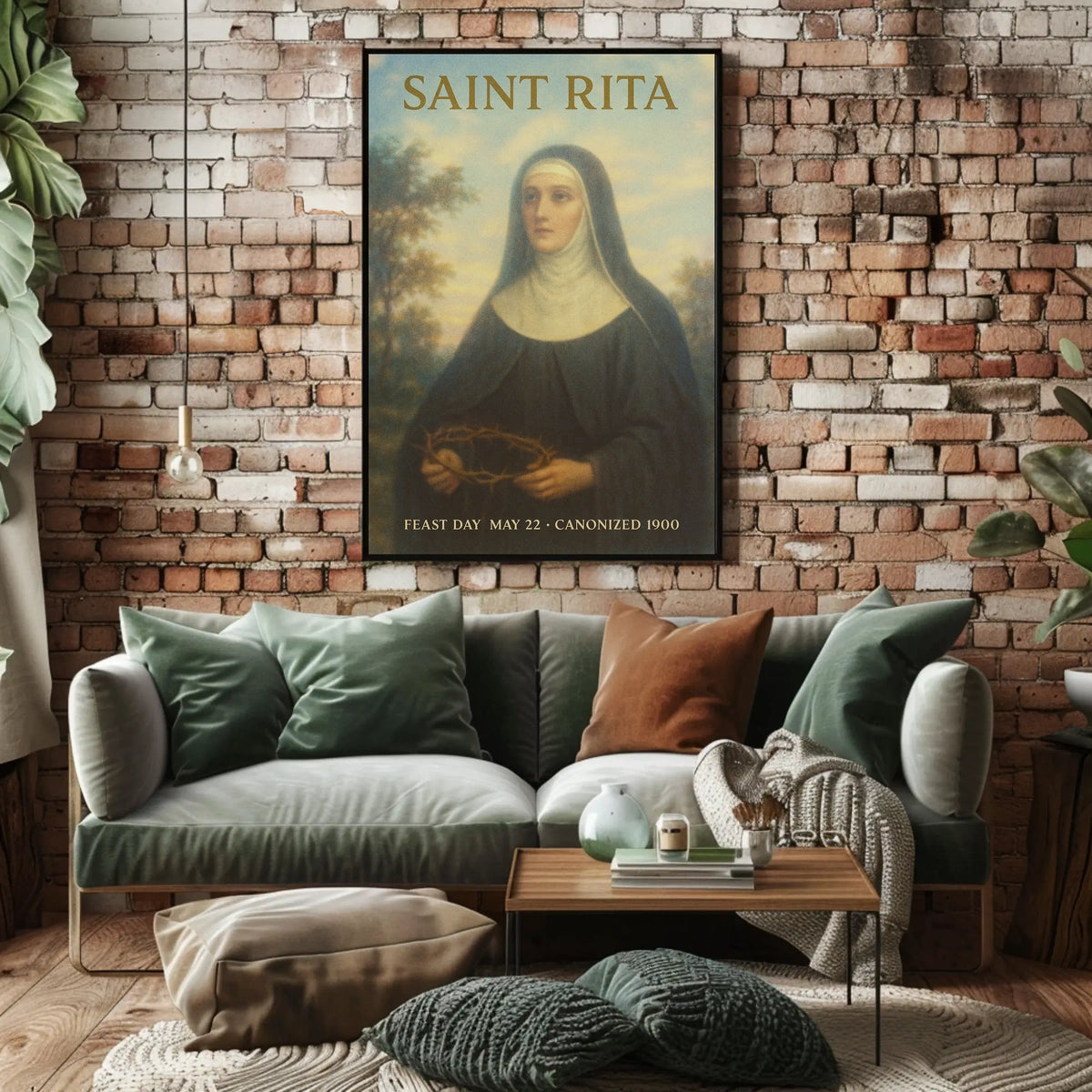 Saint Rita Feast Day Poster