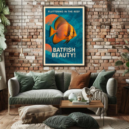 Fluttering In The Reef Poster