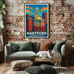 Hartford, Connecticut Architectural Heritage Poster