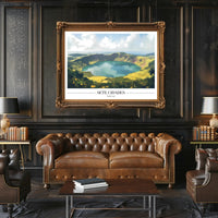 Sete Cidades Tranquil Landscape Travel Poster